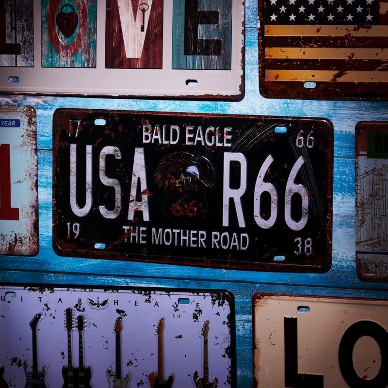 EAZYWAGON Multipurpose Metal Signs License Wall Plate Vanity Gift USA-R66 Decorative Car Tag, Number Wall Art Design Plaque for Cafe, Restaurant, Shop, Home,Hotel, Club, Office, Garage - Image 2
