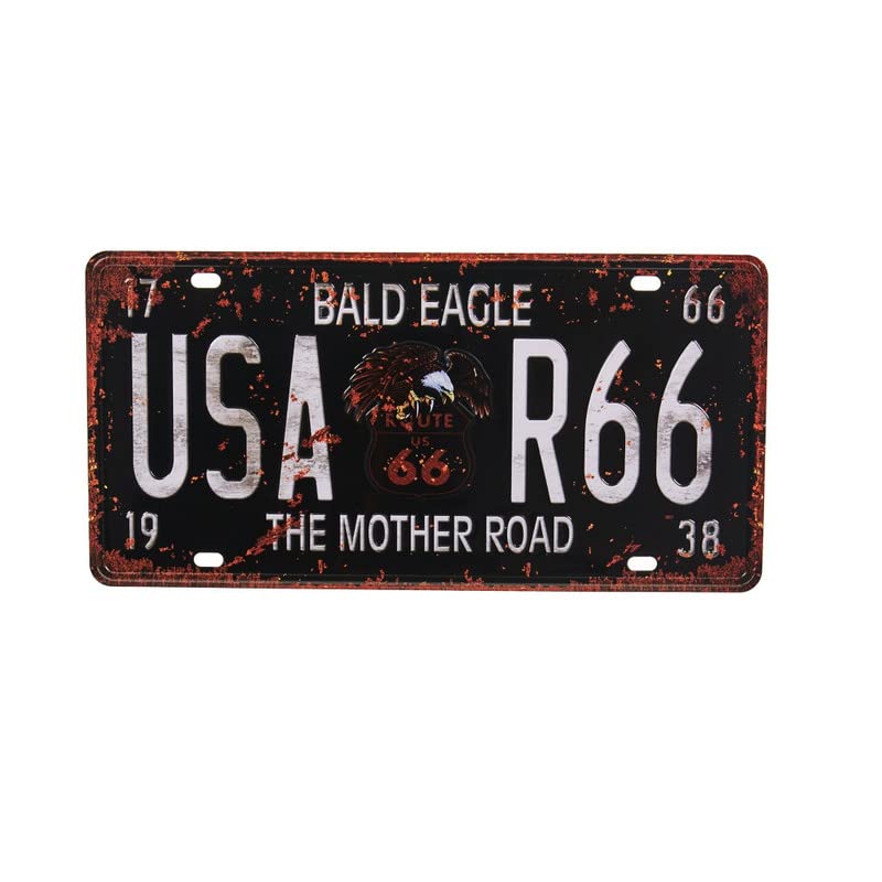 EAZYWAGON Multipurpose Metal Signs License Wall Plate Vanity Gift USA-R66 Decorative Car Tag, Number Wall Art Design Plaque for Cafe, Restaurant, Shop, Home,Hotel, Club, Office, Garage - Image 1