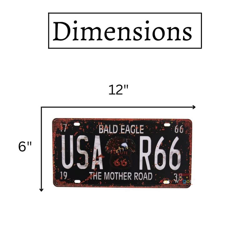 EAZYWAGON Multipurpose Metal Signs License Wall Plate Vanity Gift USA-R66 Decorative Car Tag, Number Wall Art Design Plaque for Cafe, Restaurant, Shop, Home,Hotel, Club, Office, Garage - Image 3
