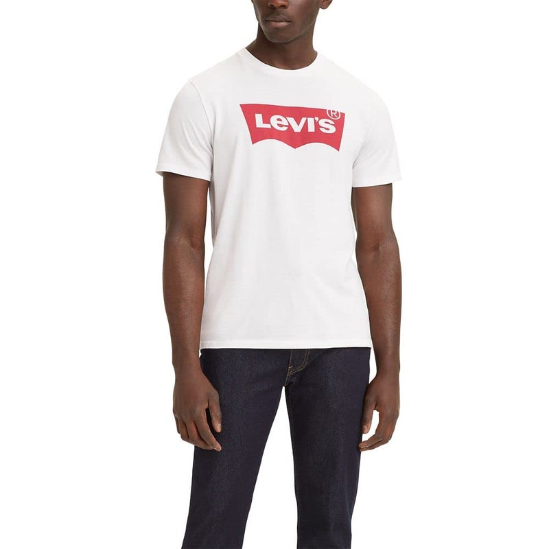 Levi's تي شيرتات ليفي للرجال، (جديد) جرافيك أبيض، كبير - Image 1