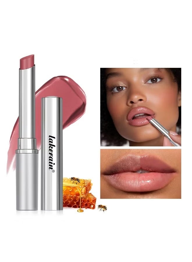 lakerain Pink Tinted Lip Balm, Hydrating Sheer Soft Matte Finish Lipstick for Women, Creamy Natural Color Lip Tint Balm Lightweight And Non-greasy Lip Glow Long Lasting Waterproof for Dry Lips - Image 4
