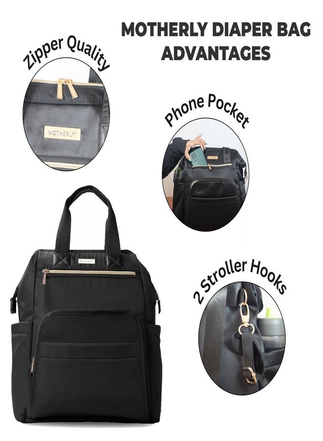 Motherly Evoke Diaper Bag for Mothers for Travel, Maternity Bag for Newborn Baby, Mother Travelling Bag, Multiple Pocket Water Resistant Hospital Bag for moms with Warranty & Offers (Black) - Image 4