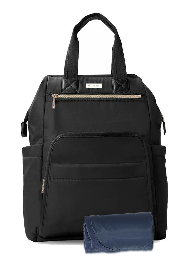 Motherly Evoke Diaper Bag for Mothers for Travel, Maternity Bag for Newborn Baby, Mother Travelling Bag, Multiple Pocket Water Resistant Hospital Bag for moms with Warranty & Offers (Black) - Image 1