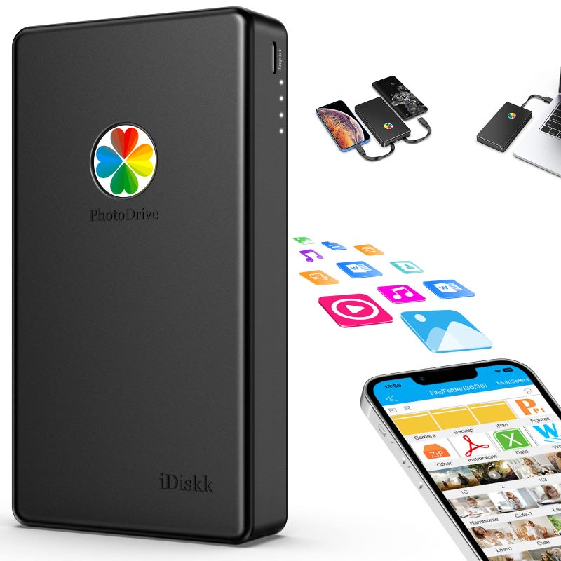 iDiskk Apple Certified 2TB External Hard Drivefor iPhone iPad Android PhonesMacBookComputer to Backup Docs Photos VideosiPhone 17 16 Photo Stick Photo Storage Phone Drive - Image 2