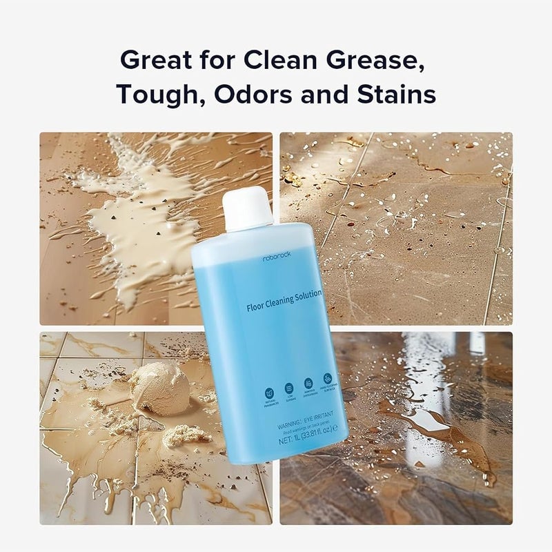روبو روك roborock 1L Original Floor Cleaning Solution for Saros 20, Saros 10, Qrevo S Pro, QV 35S, Qrevo S5V, Qrevo Curv Series, Q7/Q10/Q5 Pro Series and F25 GT Wet and Dry Vacuum Cleaner, Floor Cleaner - Image 3