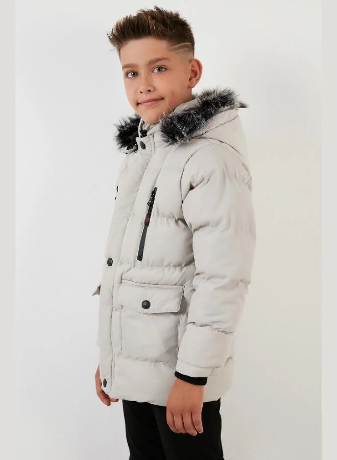 Lela Lela Boys' Waterproof Winter Coat with Plush Lining and Removable Hood - JACKET 5760022