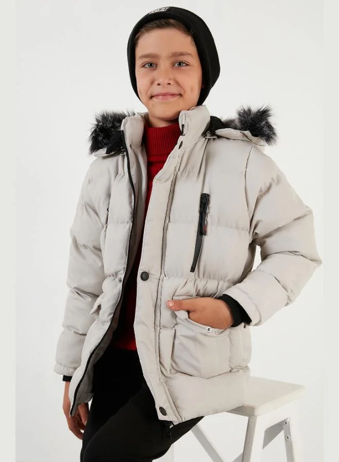 Lela Lela Boys' Waterproof Winter Coat with Plush Lining and Removable Hood - JACKET 5760022