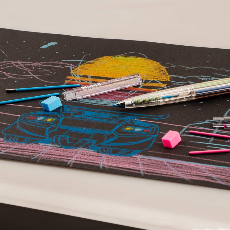 Pentel قلم رصاص ميكانيكي من بنتل آرتس 8 ألوان، بألوان مشبك متنوعة، 1 قلم (PH158) - Image 2