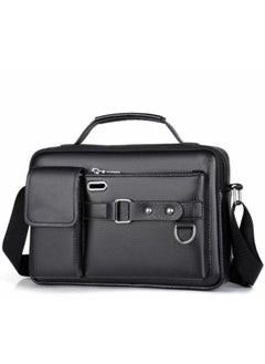 DURKU Leather Briefcase for Men Computer Bag Laptop Bag Waterproof Retro Business Travel Messenger Bag Large Tote 15.6 Inch Perfect for Daily Use  - Image 1
