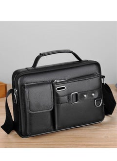 DURKU Leather Briefcase for Men Computer Bag Laptop Bag Waterproof Retro Business Travel Messenger Bag Large Tote 15.6 Inch Perfect for Daily Use  - Image 2