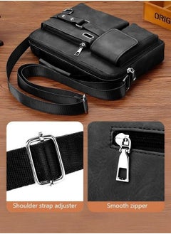 DURKU Leather Briefcase for Men Computer Bag Laptop Bag Waterproof Retro Business Travel Messenger Bag Large Tote 15.6 Inch Perfect for Daily Use  - Image 4