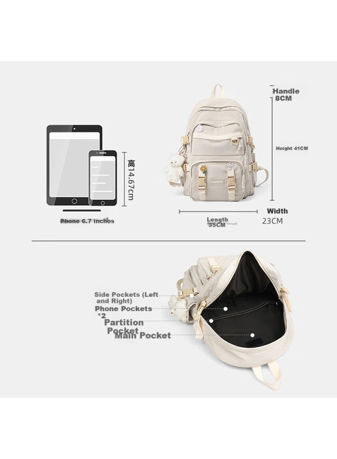 Viney Style School Backpack For Elementary, Middle, High School And College Students – Kids Cute Lightweight Casual Large Capacity Laptop Bag Outdoor Travel Bag For Grades 4-6 - Image 3