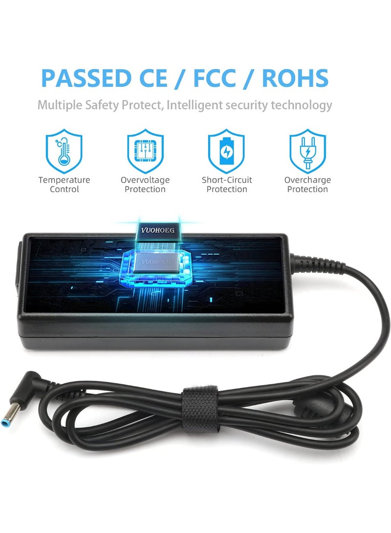 Zexen HP 250 255 G2 G3 G4 G5 Laptop Adapter, HP Pavilion X360 15 17, HP ProBook G3 G4 G5 G6 G7 Series 430 440 450 55 47 0 640 645 655 Connector: 4.5 mm x 3. 0mm - Image 2