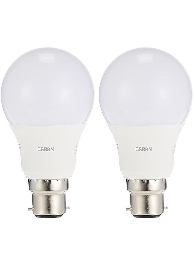 أوسرام مصابيح LED Value Classics A Frosted LED 9.5w Pin Base B22d، 806 lm ضوء النهار 6500K حزمة من 2، أبيض، OLED-9.5W/C/F/P-2PCS 