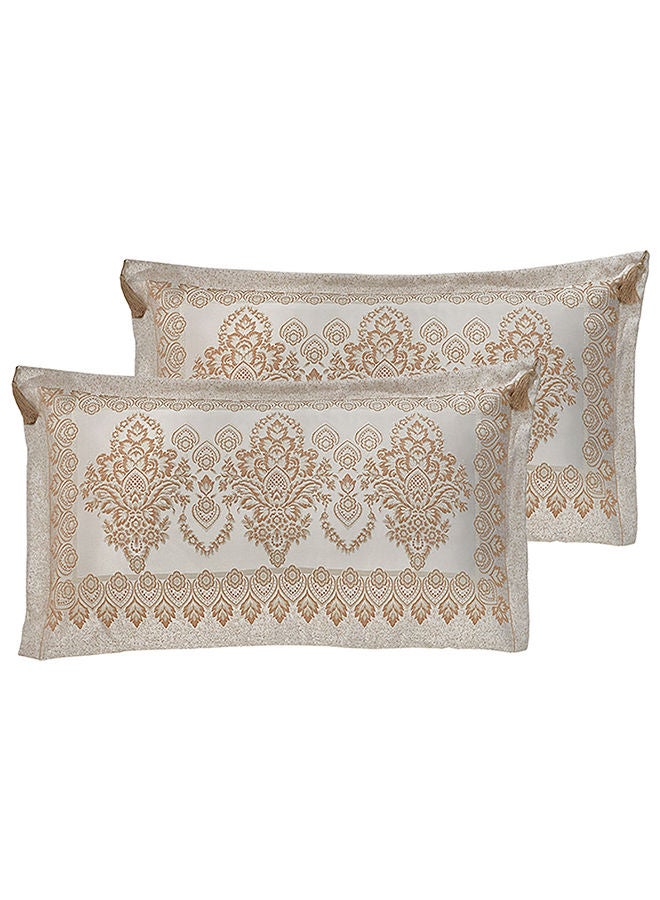 In-House Dover | 10 Pieces Copland Comforter Set - King - 260x240 cm - Ivory & Gold  - Image 5