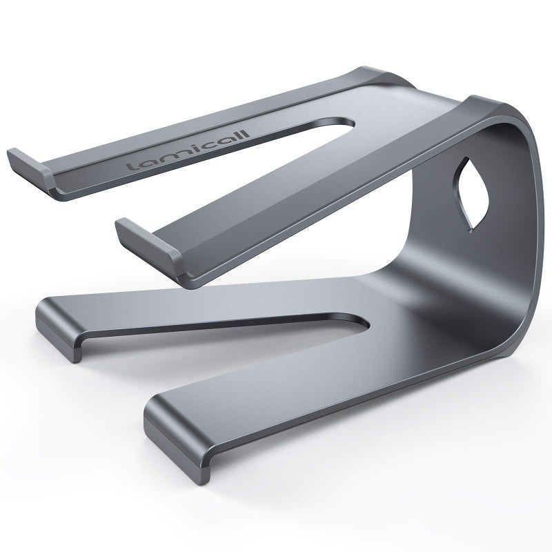 لاميكول حامل لاب توب شامل من لاميكال حامل تبريد مريح لسطح المكتب لأجهزة نوت بوك مقاس 10 17 3 بوصة وماك بوك برو 2021 الجديد وماك بوك اير وديل واتش بي وسامسونج ولينوفو وغيرها رمادي - Image 1