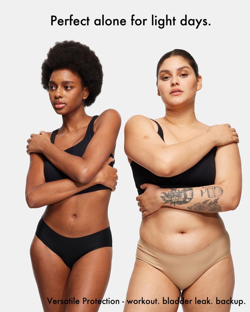 STRAWBERRY WEEKS LEAKPROOF2.0 Seamless Bikini Period Underwear for Women | Period Panties Holds 6 Tampons | Mild Incontinence Leak Proof Underwear (S/M, 3-Black) - Image 5