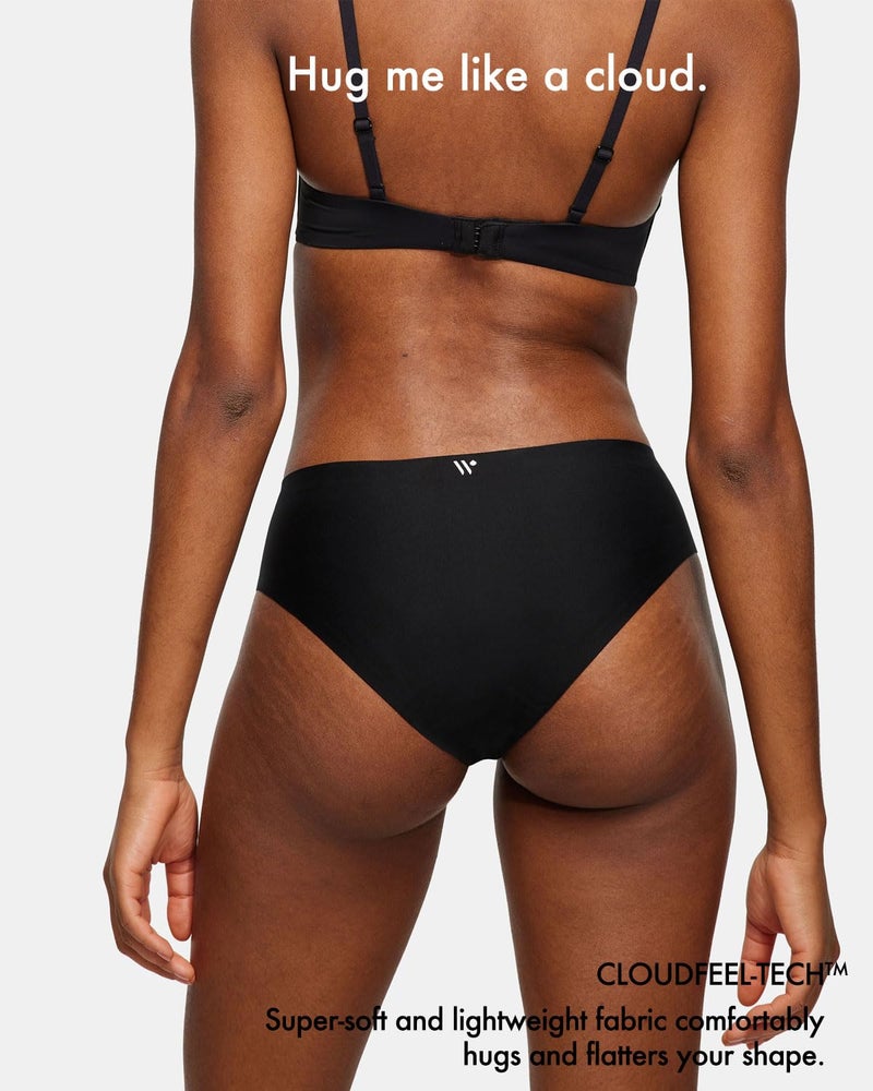 STRAWBERRY WEEKS LEAKPROOF2.0 Seamless Bikini Period Underwear for Women | Period Panties Holds 6 Tampons | Mild Incontinence Leak Proof Underwear (S/M, 3-Black) - Image 4