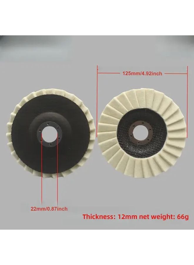 عجلة تلميع لزاوية الطحن 3 قطع أداة معدنية ثقيلة لشطف الحواف - Image 3