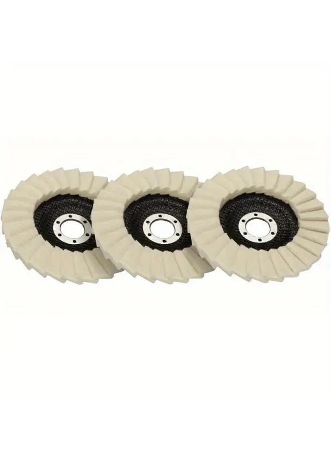 عجلة تلميع لزاوية الطحن 3 قطع أداة معدنية ثقيلة لشطف الحواف - Image 1