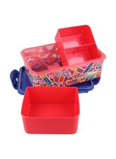 Disney Rectangular Food Container with Removable Compartments 1190 ml Food Box with Cars Stickers BPA Free Leak Proof Lunch Box for Kids  - Image 3