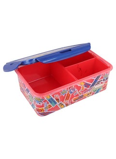 Disney Rectangular Food Container with Removable Compartments 1190 ml Food Box with Cars Stickers BPA Free Leak Proof Lunch Box for Kids  - Image 2