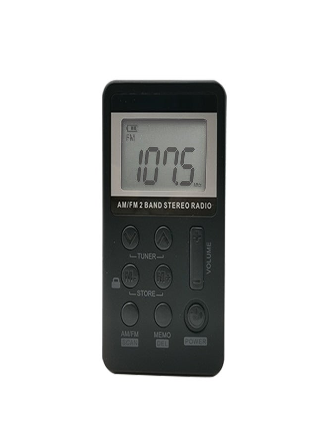 Portable mini FM/AM two-band radio lithium battery powered FM tuner medium wave 103 radio Charging 103 black (FM+AM) - Image 2