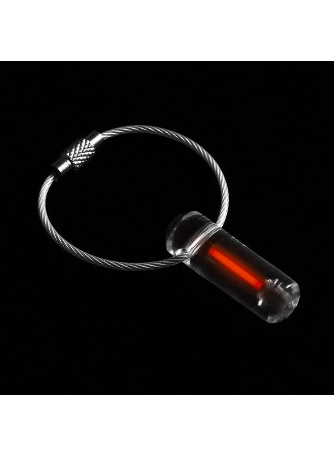 NIBEMINENT Glow In The Dark Keychain Ring Red - Image 3