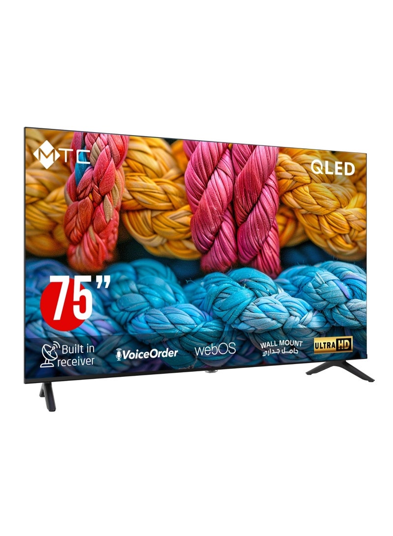 MTC 75-inch UHD Smart QLED TV, WebOS, Wall Mount Included – QMT75UH700WOS - Image 2
