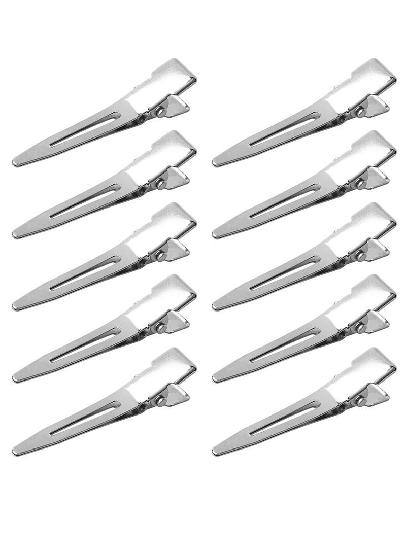 SOLARAE 50 Pcs Curl Clips, Single Prong Clips Metal Crocodile Hair Styling Accessories Section Small for Curly Extensions DIY (1.75") - Image 1