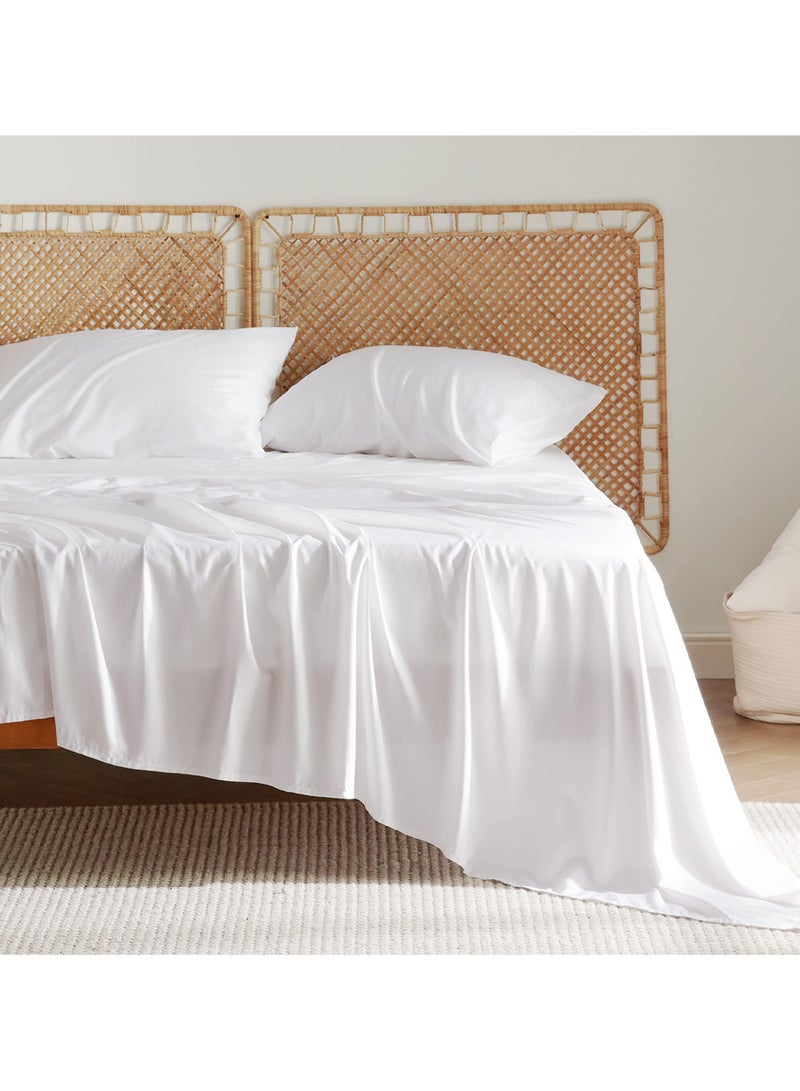 Classic 4-Piece King Bed Sheet Set – Deep Pocket Fitted Sheet & Pillowcases