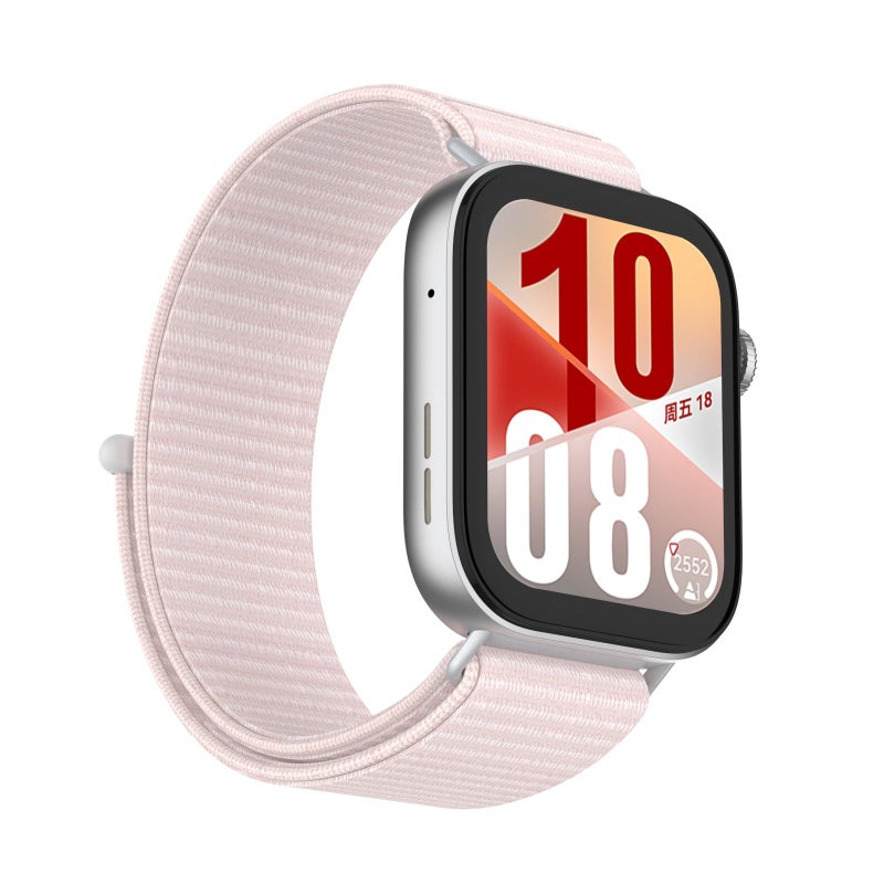 إيروريكس سوار ساعة هواوي واتش فيت 4 من النايلون مزود بخطاف وحلقة (وردي لؤلؤي) - Image 1