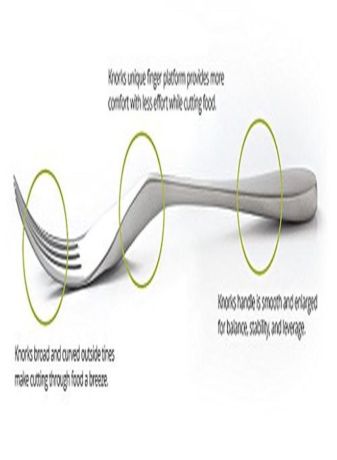 Knork Original Dinner Forks, Stainless Steel, 4 Piece, Matte finish - Image 3