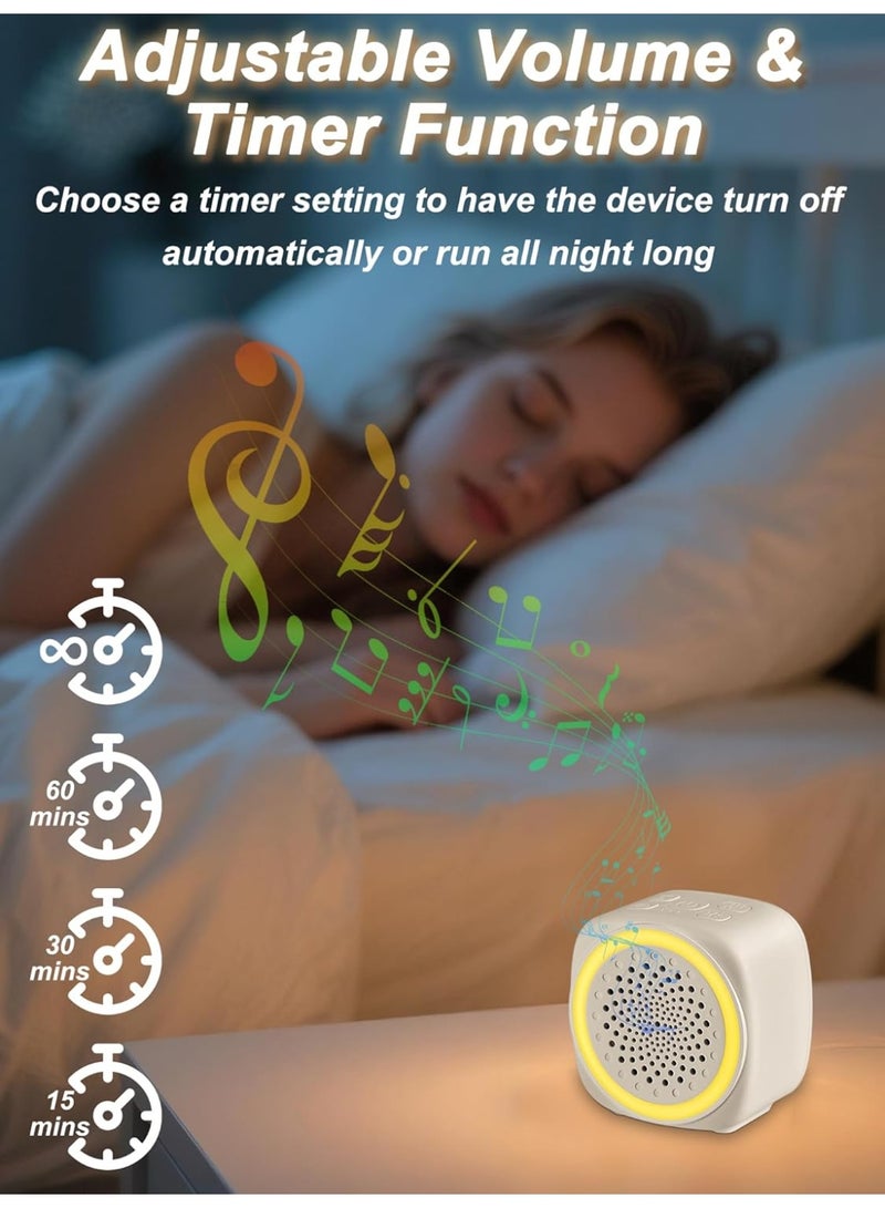 Relex Sound Machine White Noise Machine with Nursery Lamp Mood Lighting 7 Colour Night Light 26 Soothing Sounds for Adults Baby Kids Sleep Machines Memory Function 4 Timers for Home Office Travel - Image 4