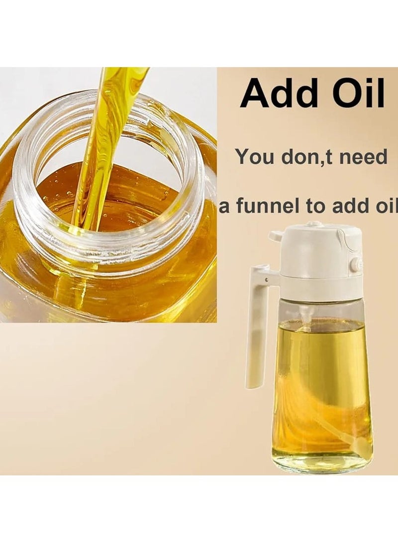 2-in-1 Glass Oil Sprayer & Dispenser – 470ml | BPA-Free Oil Spray Bottle with Gravity Sensor Lid & Anti-Clog Filter | Perfect for Cooking, BBQ, Salad & Air Fryer Use – Easy Grip & Drip-Free**  - Image 4
