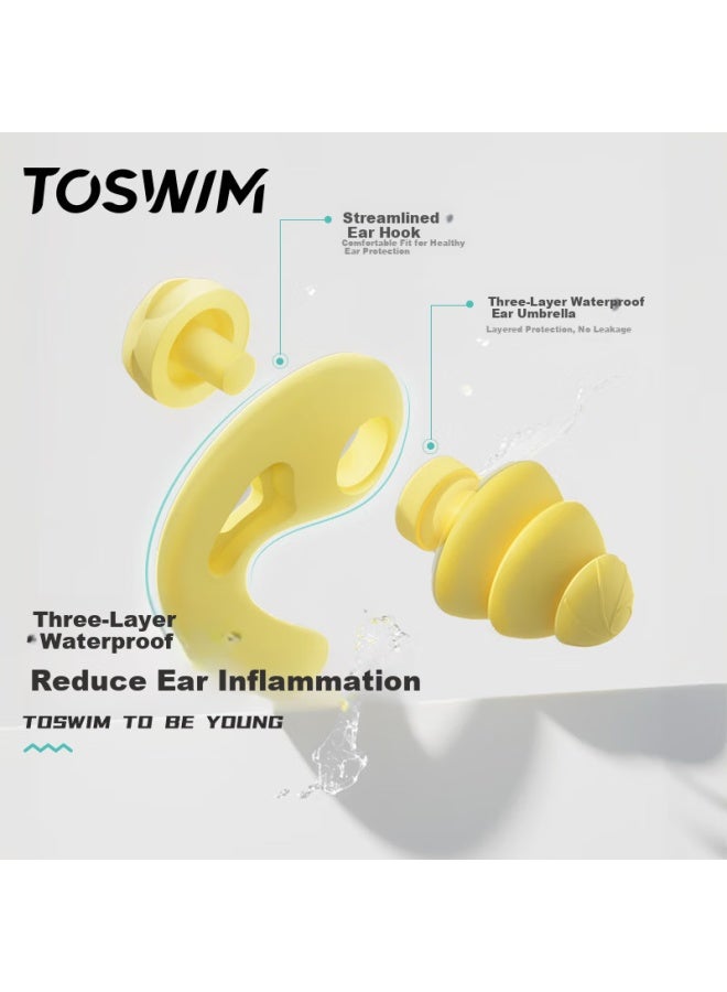 Toswim Swimming Earplugs For Kids, Comfortable Waterproof Ear Protection For Bathing, Cool Mirror Hero Design - Image 4