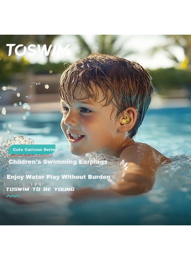 Toswim Swimming Earplugs For Kids, Comfortable Waterproof Ear Protection For Bathing, Cool Mirror Hero Design - Image 3
