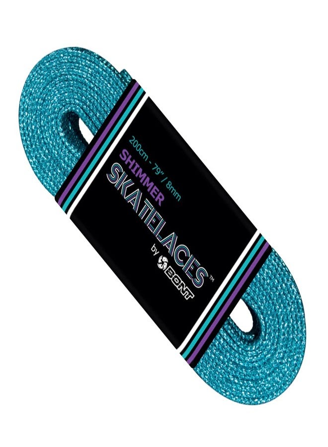 Bont Skates 8mm Shimmer Laces - 79" 96" 108" - Misty Teal (79") - Image 1