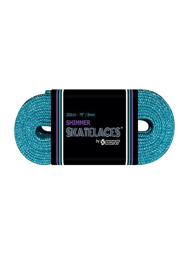 Bont Skates 8mm Shimmer Laces - 79" 96" 108" - Misty Teal (79") - Image 3