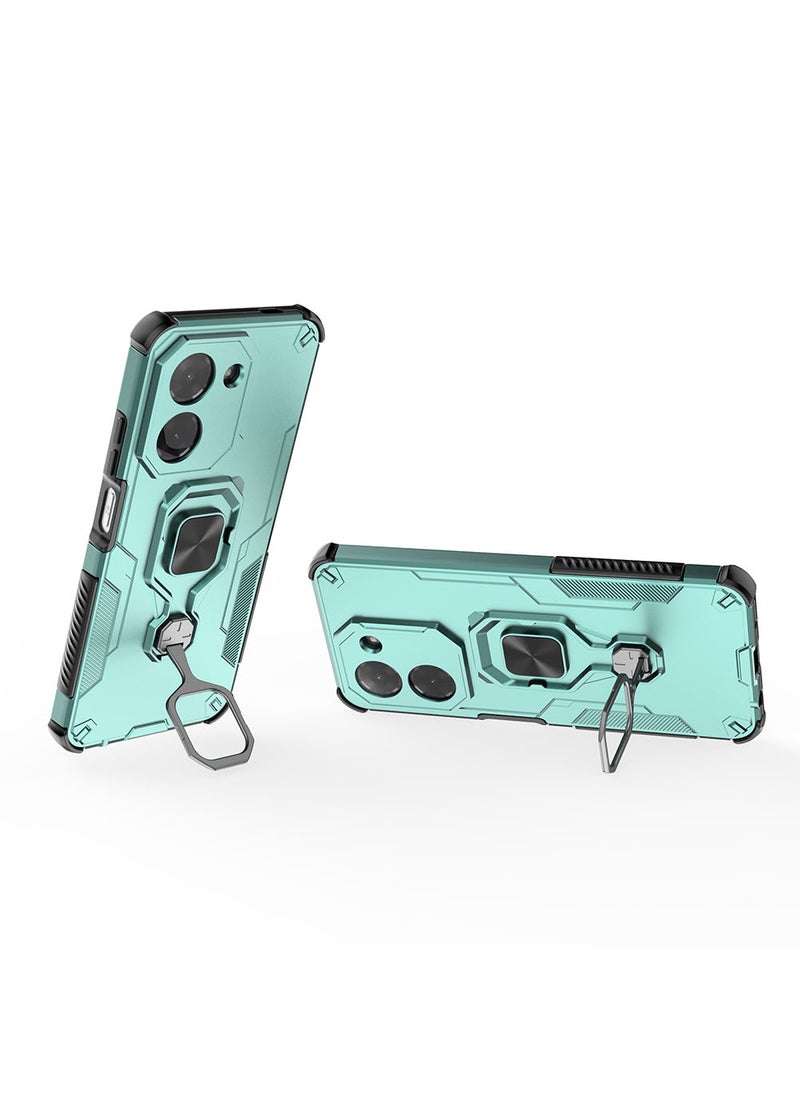 Case for Xiaomi Redmi A5 4G / Poco C71 with Kickstand, PC+TPU Dual-Layer Hybrid Protection Back Cover,Green - Image 4