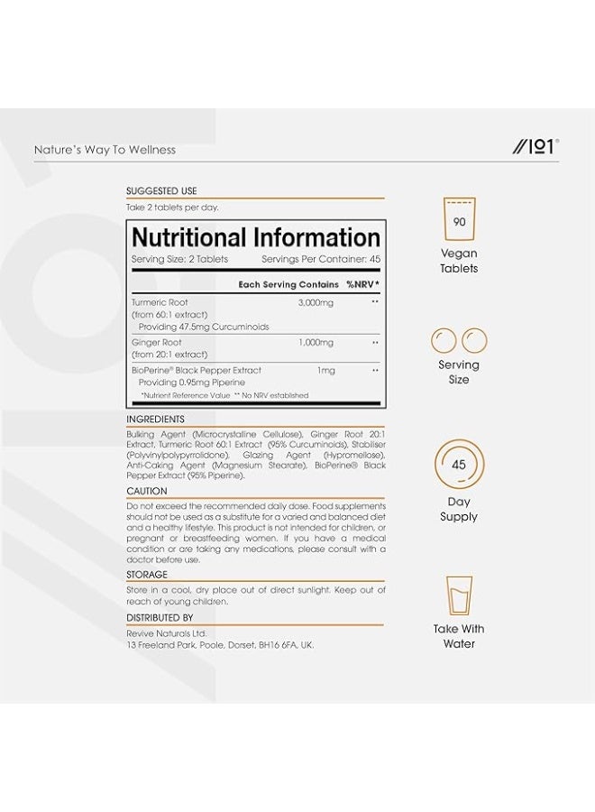 ALPHA01 Turmeric Extract 4000 mg – Supports Joint, Inflammation & Antioxidant Health, Made in UK, 90 Tablets - Image 3