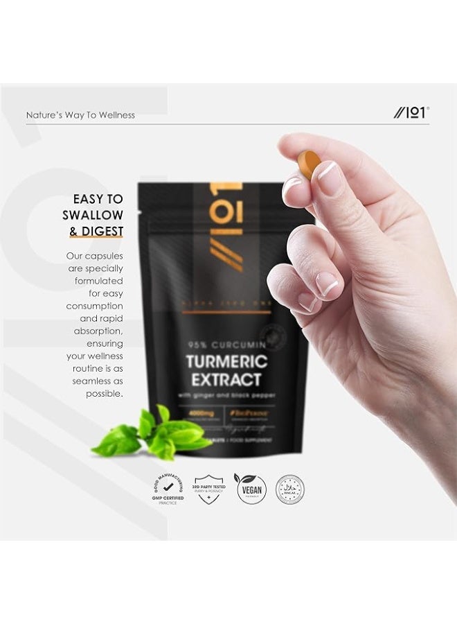 ALPHA01 Turmeric Extract 4000 mg – Supports Joint, Inflammation & Antioxidant Health, Made in UK, 90 Tablets - Image 5