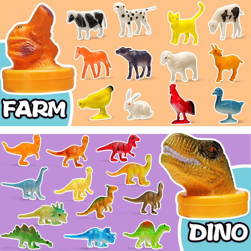 KarberDark 95 Pcs Small Animal Toys, Assorted Mini Ocean, Zoo, Farm, Dinosaur, Insect, Dog and Horse Figure, Little Plastic Animals Figurine for Easter, Sensory Bin Stuffers, Birthday Gifts,Kid 3-5 - Image 4