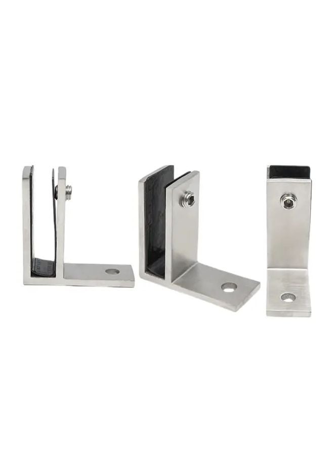 2Pcs Stainless Steel Frameless Glass Clips Anti Shake For Staircase Guardrails - Image 3