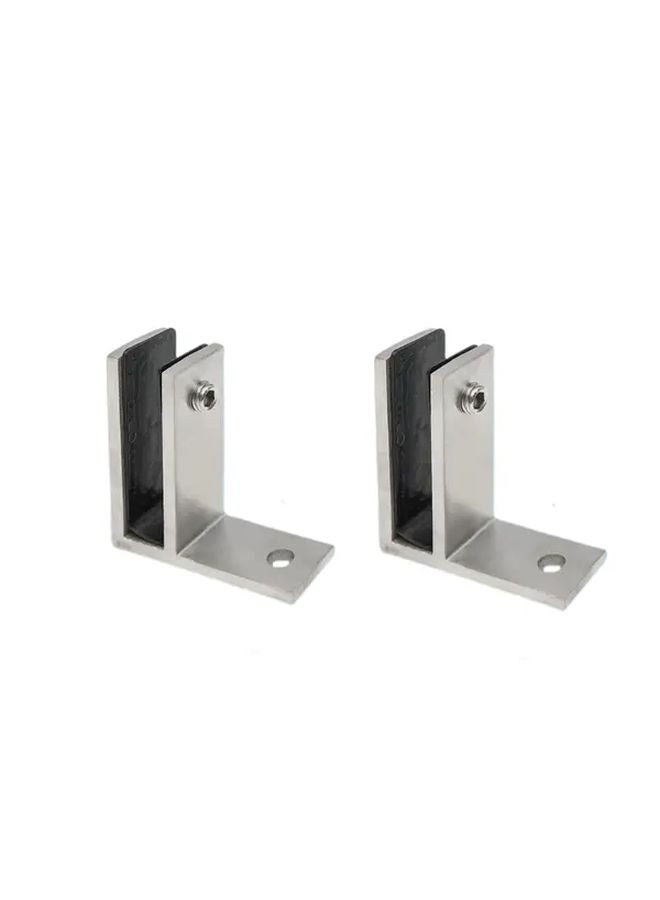 2Pcs Stainless Steel Frameless Glass Clips Anti Shake For Staircase Guardrails - Image 2
