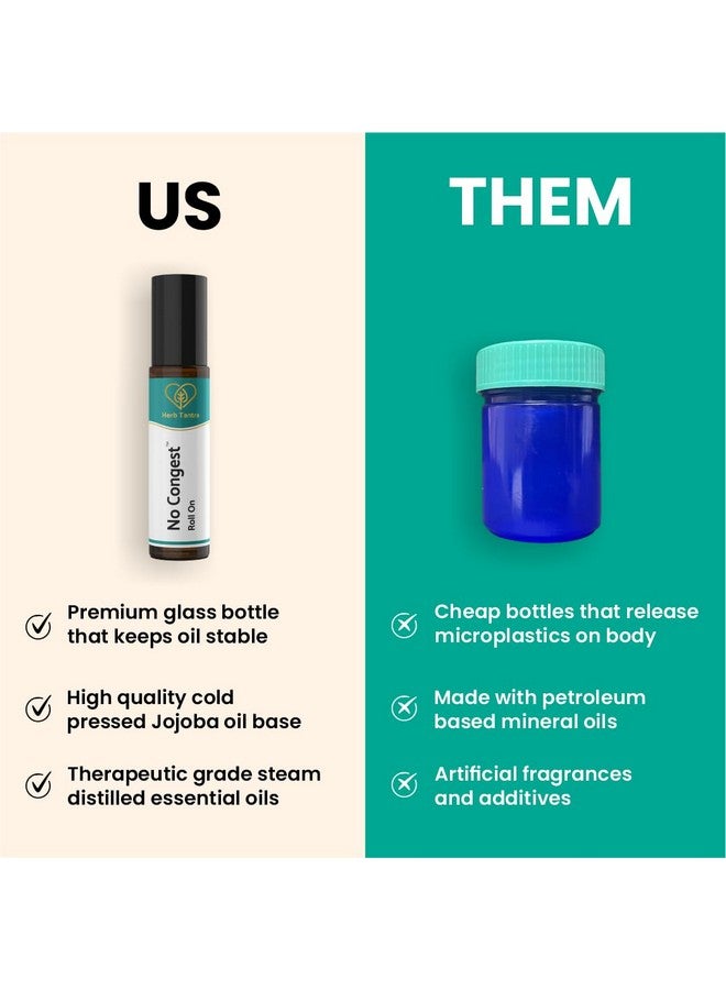 Herb Tantra رول أون خالي من الاحتقان | يزيل انسداد الأنف | مزيج زيت مزيل للاحتقان مع زيت الأوكالبتوس، زيت النعناع، والكمون | رول أون لتخفيف البرد | عبوة 9 مل من 1 - Image 3