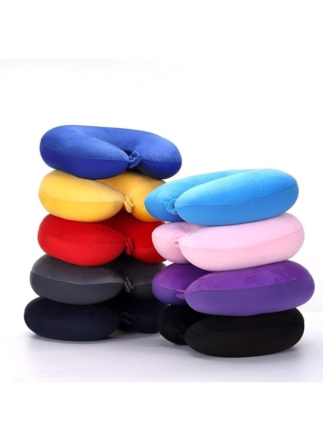 Versatile Neck Support Pillow - Microbead Filled & Plush Velvet - Lightweight & Portable for Travel, Office & Home Relaxation - Image 2