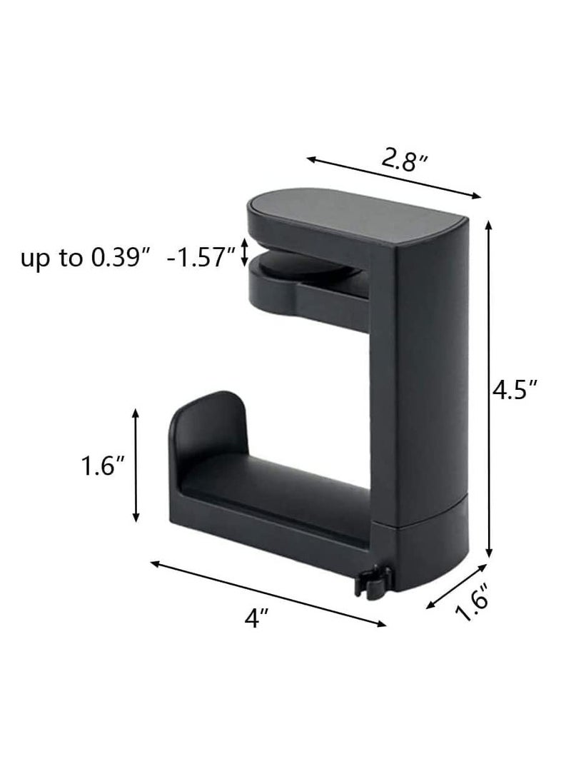 Alyashmac PC Gaming Headset Headphone Hook Holder Hanger Mount, Headphones Stand with Adjustable  Rotating Arm Clamp, Built in Cable Clip Organizer - Image 2