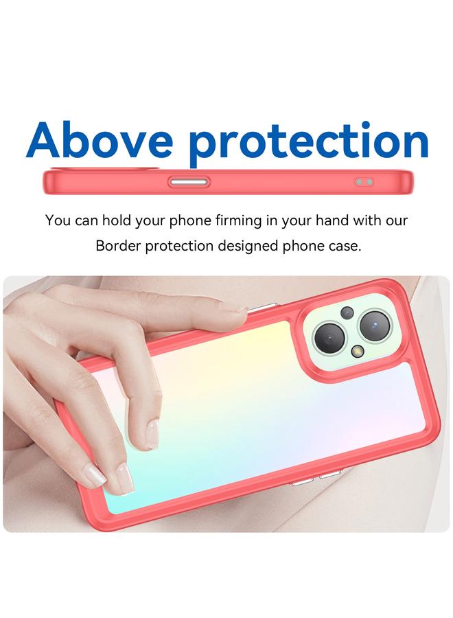 اس-توب جراب لهاتف OPPO Reno 7Z 5G من سلسلة ملونة من الأكريليك + جراب هاتف TPU - Image 4