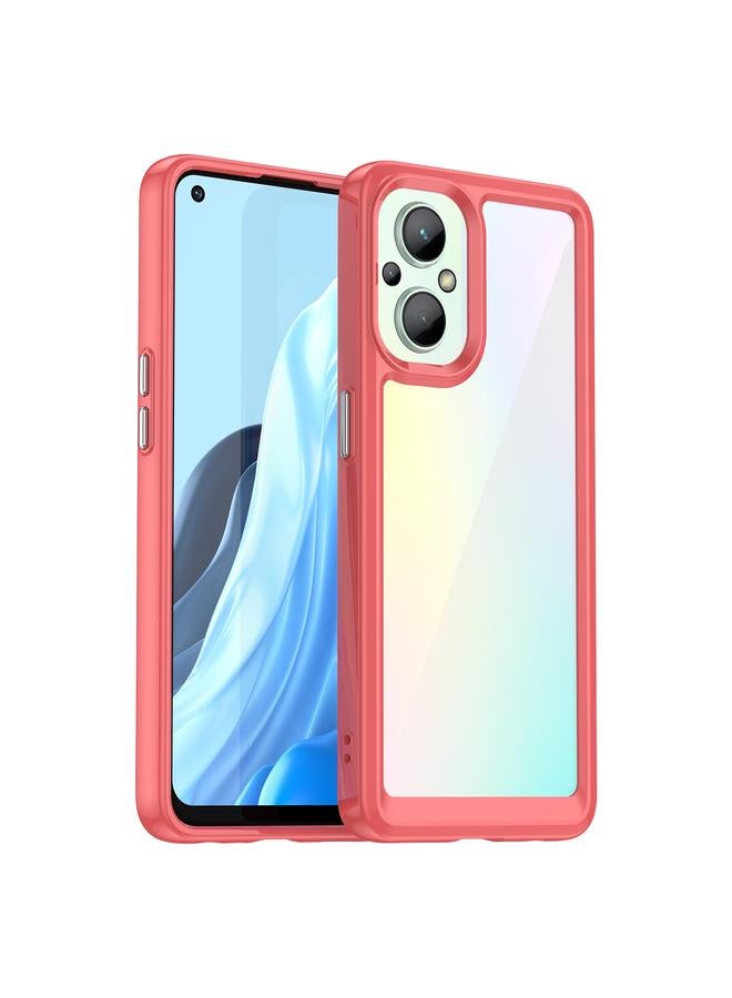 اس-توب جراب لهاتف OPPO Reno 7Z 5G من سلسلة ملونة من الأكريليك + جراب هاتف TPU - Image 1